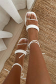 SAMPLE-Strappy Lilly Heels - White