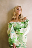 Berlyn Shirred Mini Dress - Moss Lily