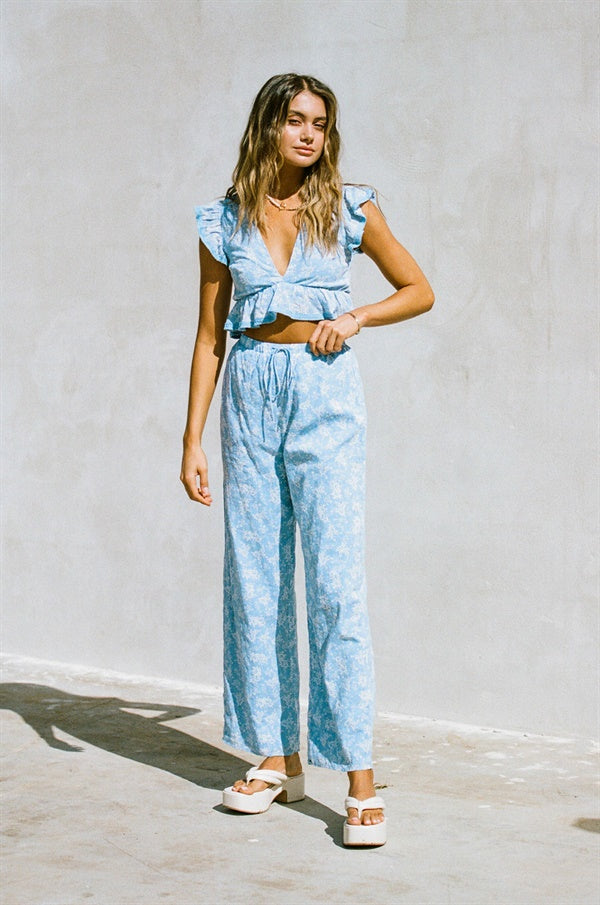 SAMPLE-Renata Resort Pants - Azure