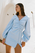 SAMPLE-Minna Button Dress - Periwinkle