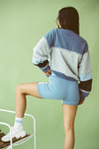 June Oversized Vintage Sweater - Blue