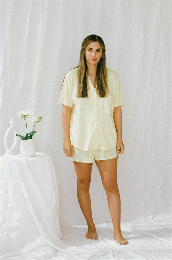 SAMPLE-Siesta PJ Top - Lemon