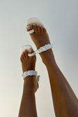 Catalina Block Mules / Heels - White