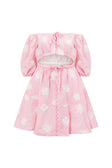 Hiroki Off Shoulder Mini Dress - Pink