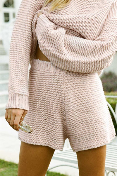 Noelle Knit Shorts - Pink
