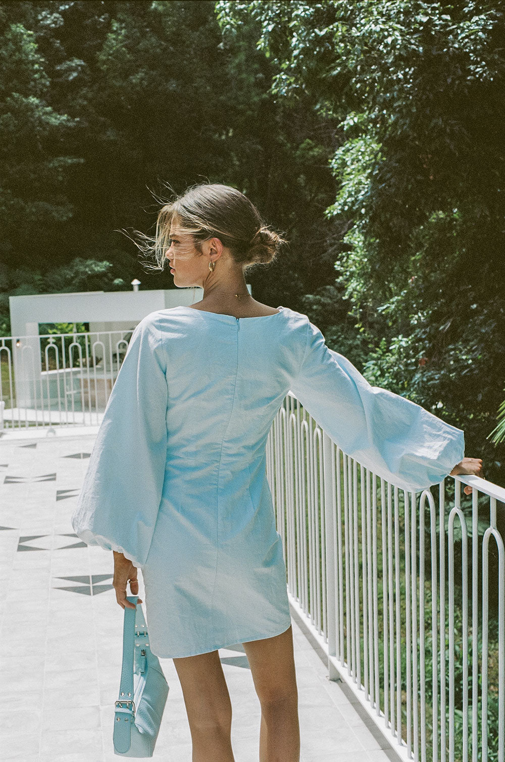 SAMPLE-Minna Button Dress - Blue