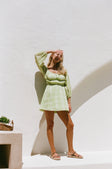 Leto Off Shoulder Mini Dress - Green
