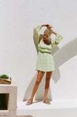 Leto Off Shoulder Mini Dress - Green