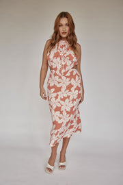 Peaches Backless Dress - Forest Floral