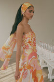 Kahlo Strapless Midi Dress - Calista Sunset