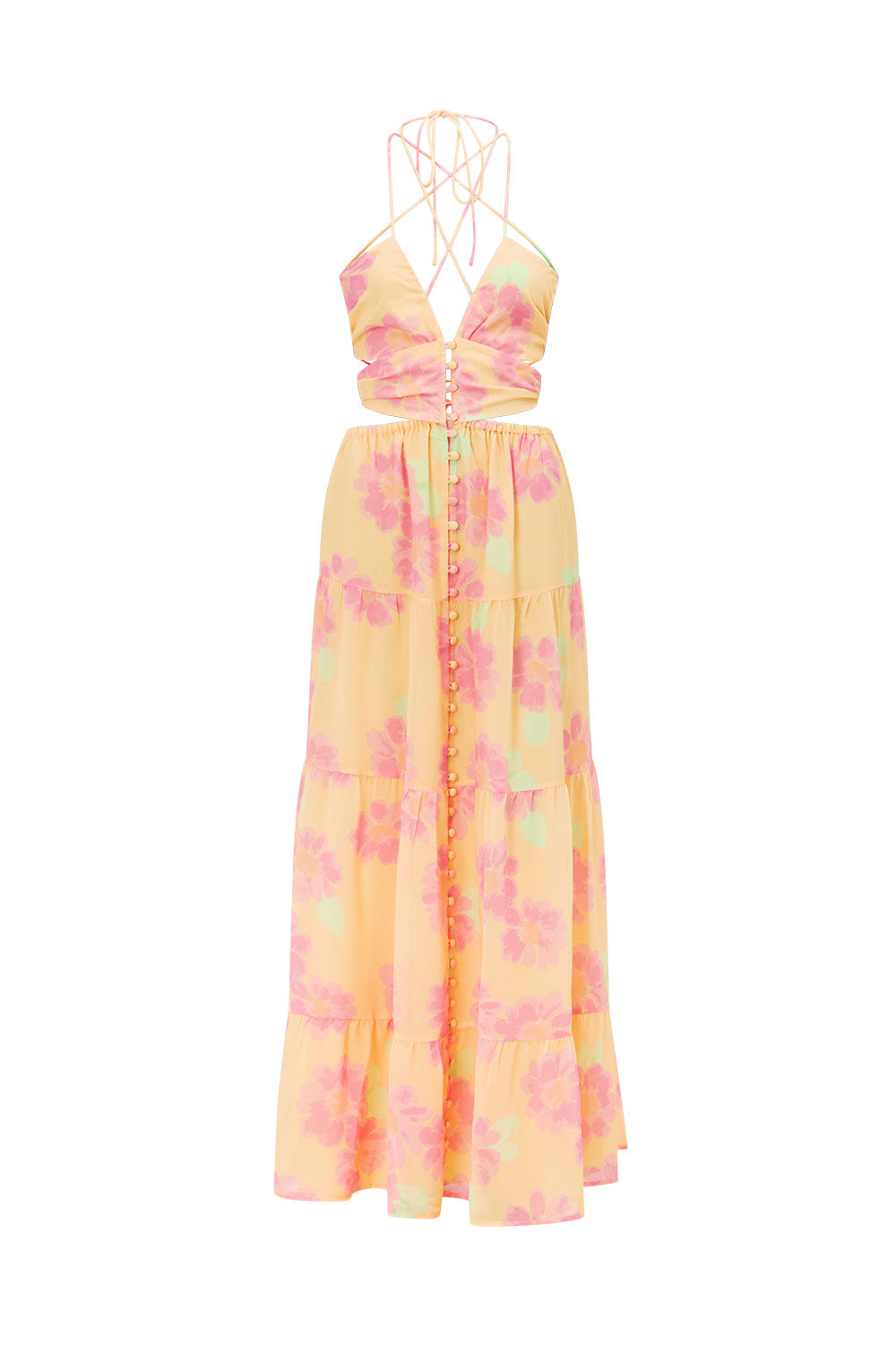 SAMPLE-Baila Maxi Dress - Painted Flower