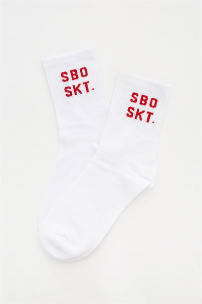 SBO SKT Crew Socks - Red