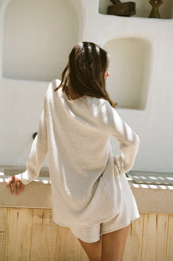 Emel Waffle Top - Beige