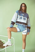 June Oversized Vintage Sweater - Blue