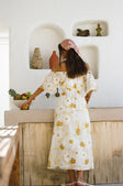 Off Shoulder Nalu Midi Dress - Yellow