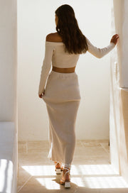 SAMPLE-Briana Midi Skirt - Nougat