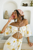 Off Shoulder Nalu Midi Dress - Yellow