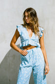 SAMPLE-Renata Frill Top - Azure