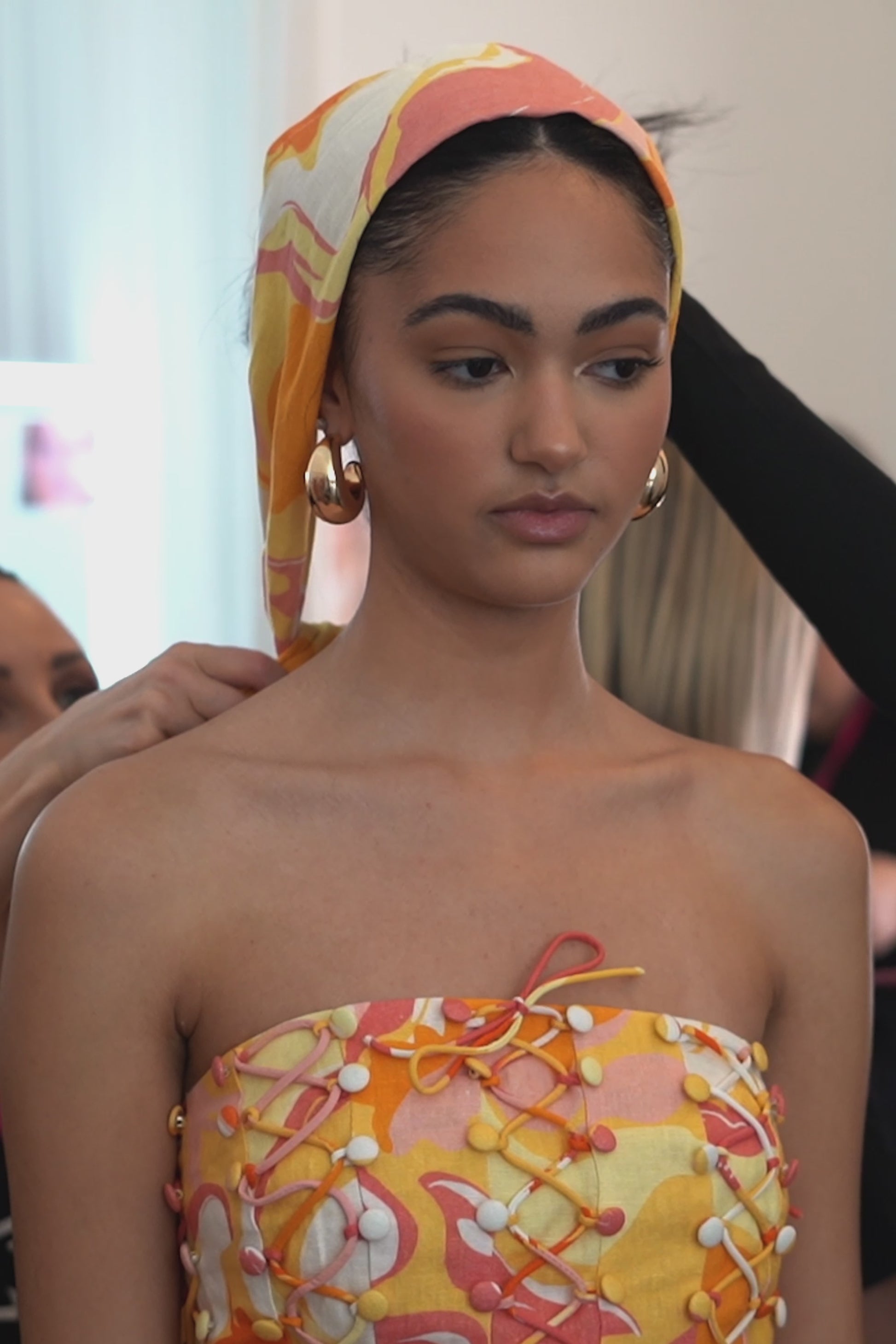 Kahlo Strapless Midi Dress - Calista Sunset