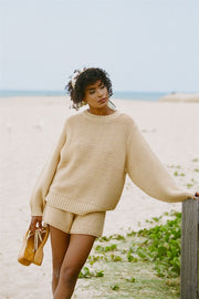 Noelle Knit Shorts - Tan