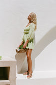 Leto Off Shoulder Mini Dress - Green