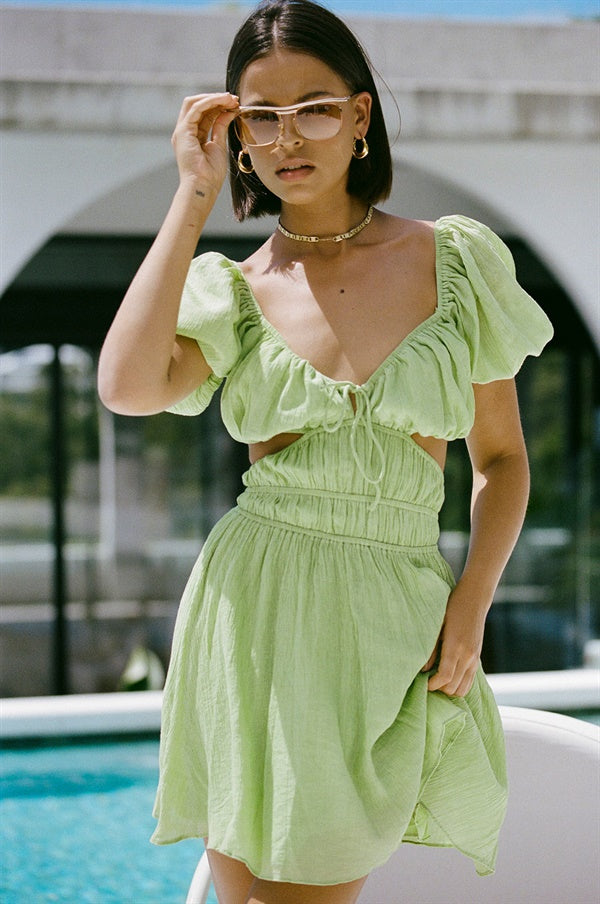 SARAH DRESS (LIME)
