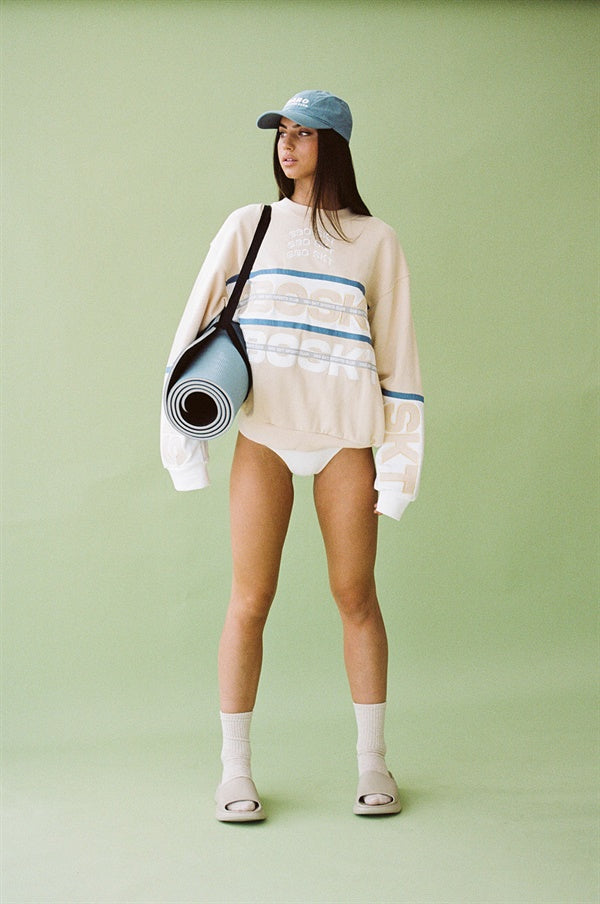 La Rambla Oversized Vintage Sweater - Beige