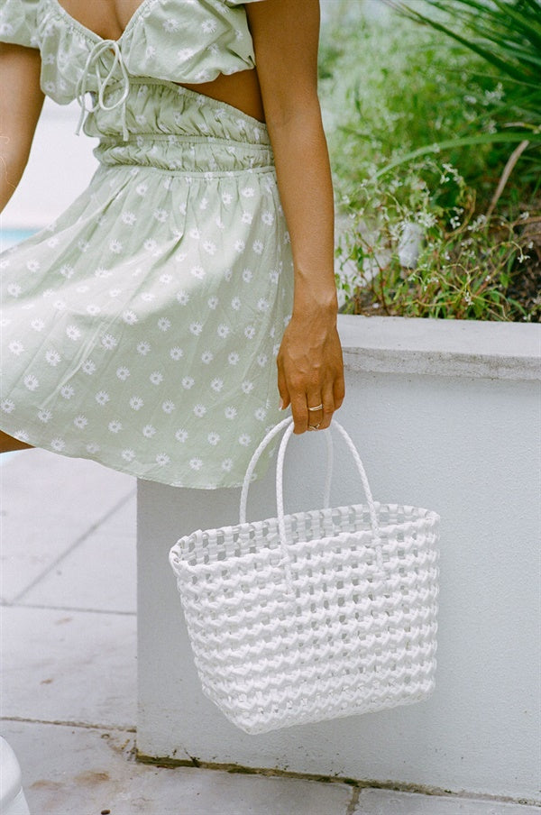 Elli Basket Tote - White