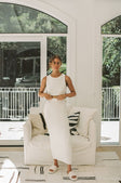 SAMPLE-Heather Knit Skirt - White