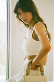 SAMPLE-Venti Knit Top - White