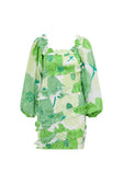 Berlyn Shirred Mini Dress - Moss Lily