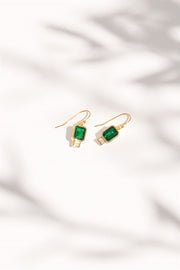 18K Emerald Earrings