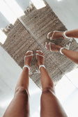 SAMPLE-Strappy Eva Heels - Ivory