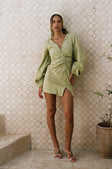 SAMPLE-Minna Button Dress - Moss