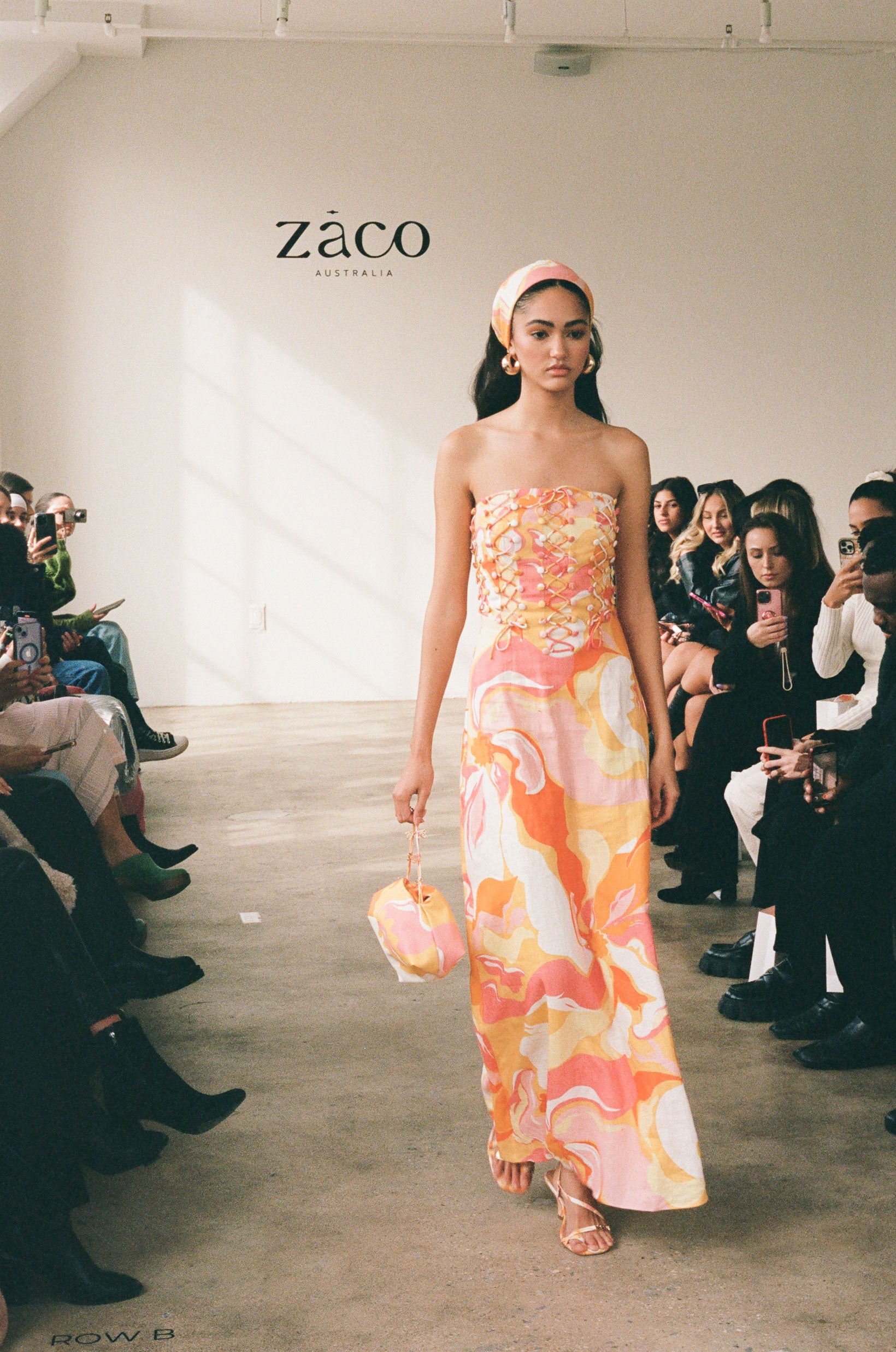 Kahlo Strapless Midi Dress - Calista Sunset