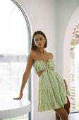 SAMPLE-Strapless Marino Dress - Olive