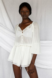 Sheer Dove Playsuit