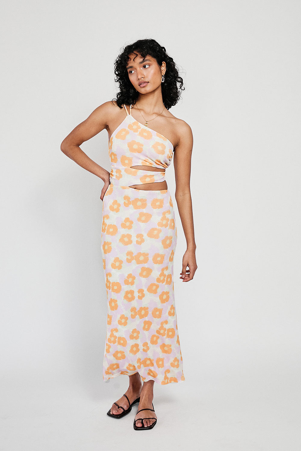 SAMPLE-Kika Dress - Smudge Floral – SABO