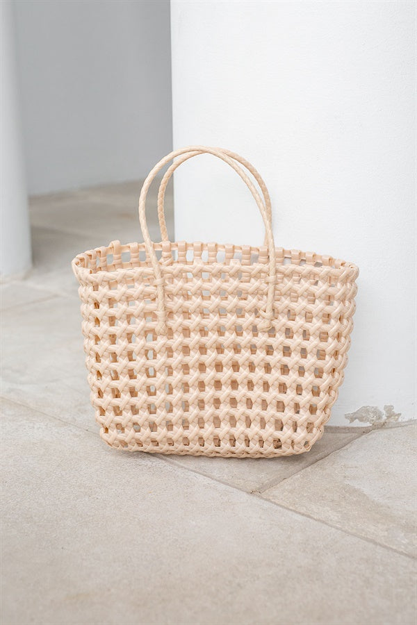 Elli Basket Tote - Beige