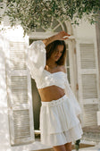 SAMPLE-Belted Zoe Skirt - White